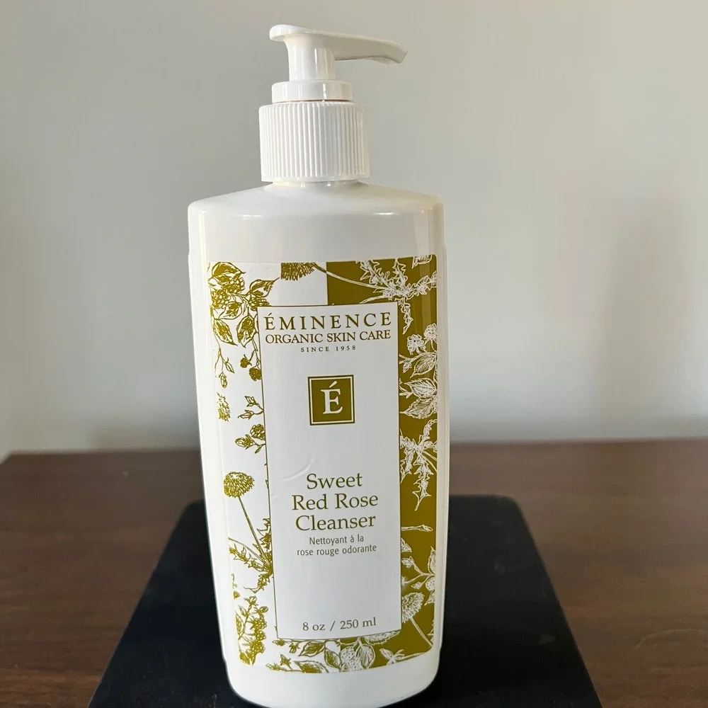Eminence Organic‎ Skin Care Sweet Red Rose Cleanser 8oz 250ml Pump Bottle Facial